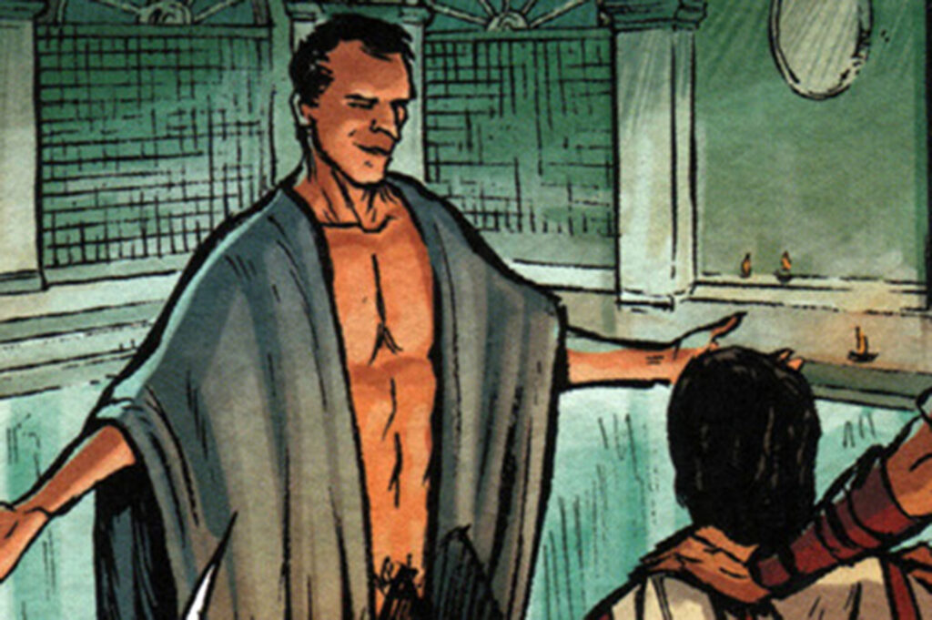 Mark Anthony’s Uncut Dick, Pompey’s Nude Statue in “L’Homme de l’année T08”