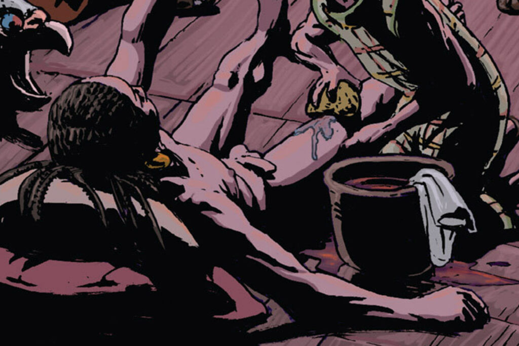 Uncut Dicks, Nude Chub in Delcourt’s “Nous, les mortes”<span class="badge-status" style="background:#f62200">Extreme</span> 